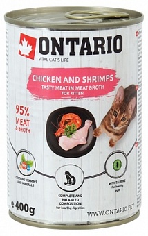 Ontario Kitten chicken with shrimps and rice 400 .
