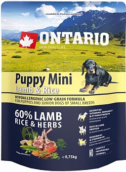 Ontario Puppy Mini lamb & rice