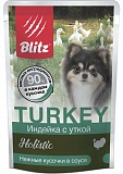 Blitz Holistic Turkey & Duck Adult Dog Small Breeds in Gravy 85 .