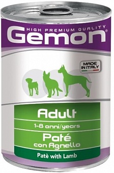 Gemon Dog Adult pate with lamb 400 .