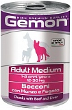 Gemon Dog Medium Adult chunks with beef & liver 415 .