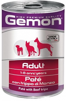 Gemon Dog Adult pate with beef & tripe 400 .
