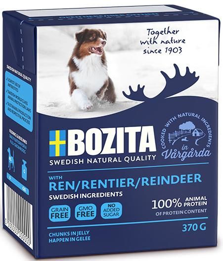 Bozita Naturals кусочки в желе для собак с олениной 370 гр.