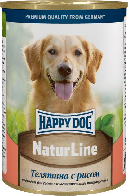 Happy Dog консервы телятина с рисом 410 гр.