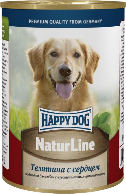 Happy Dog консервы телятина с сердцем 410 гр.