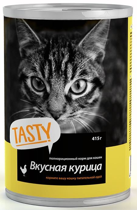 Tasty консервы для кошек с курицей в соусе 415 гр.