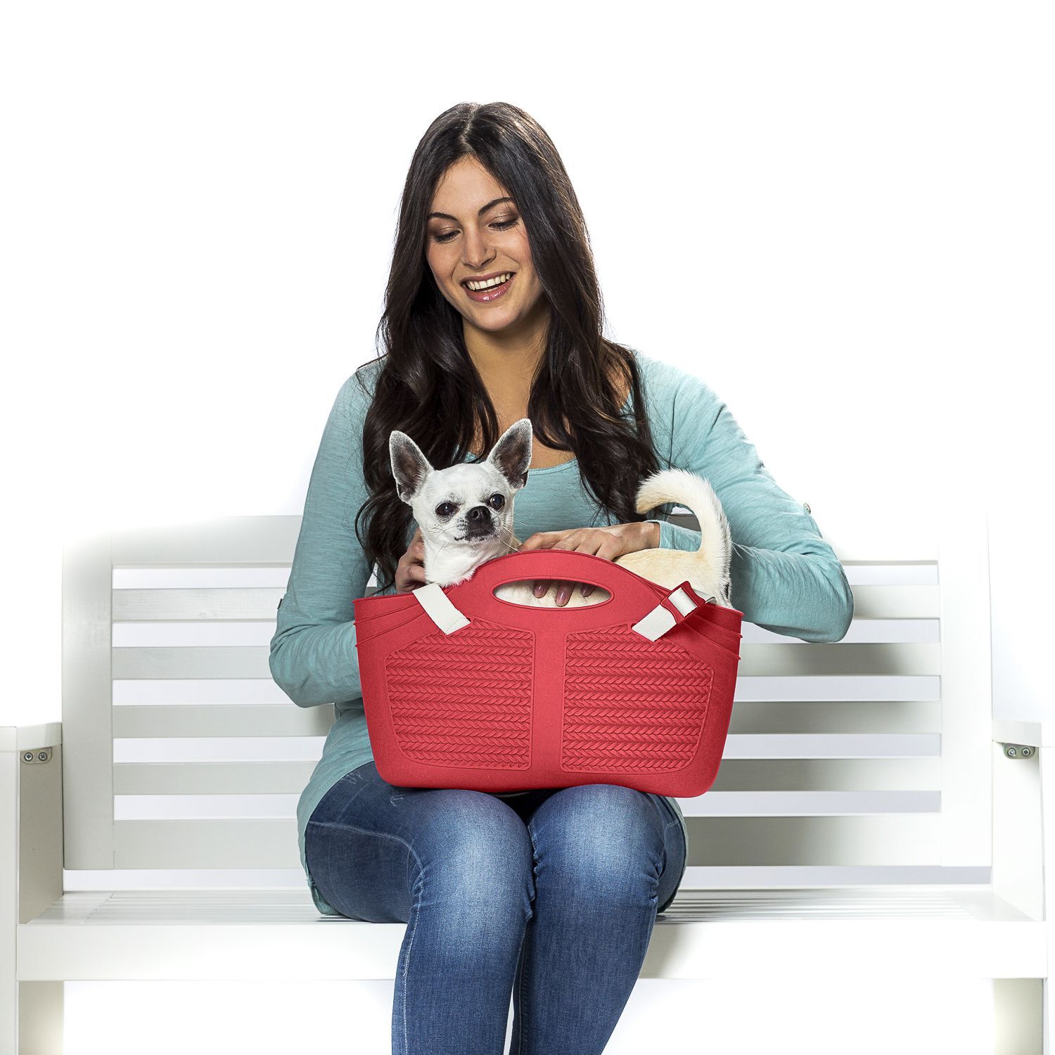 BAMA PET сумка-переноска для собак MIA 40x15x24hсм, красная. Фото №2
