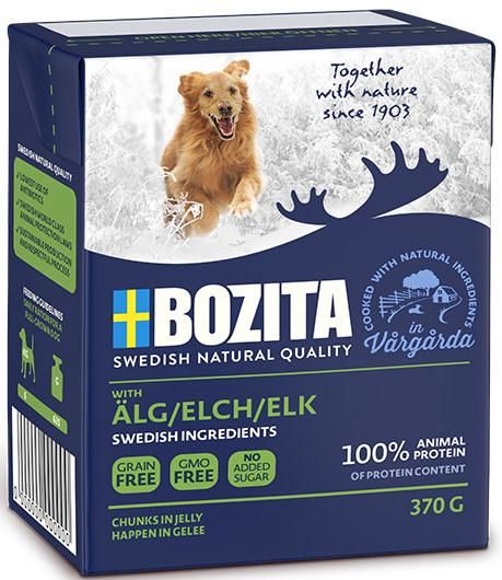 Bozita Naturals кусочки в желе для собак с мясом лося 370 гр.