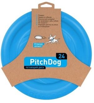 PitchDog летающий диск d 24 см, голубой