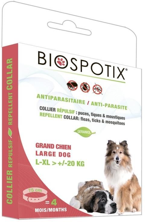 Biospotix Large dog collar ошейник от блох и клещей для собак 75 см.