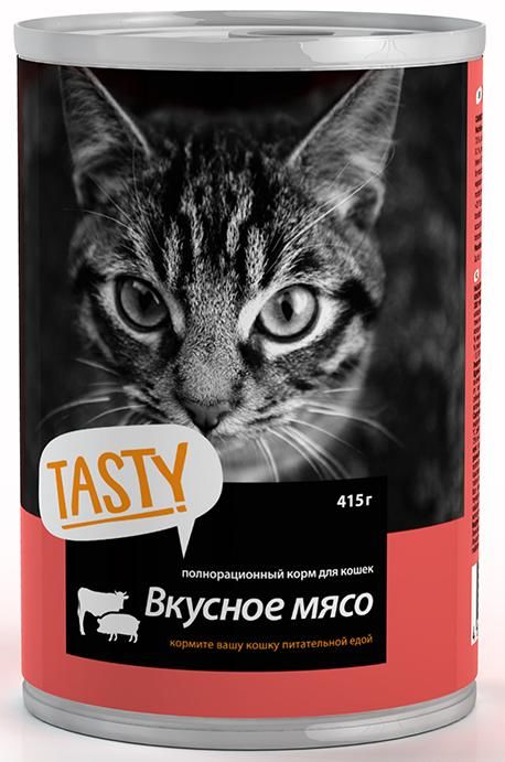 Tasty консервы для кошек мясное ассорти в соусе 415 гр.