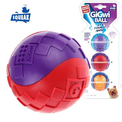 GiGwi мячи с пищалкой 3 шт. 5 см.