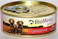BioMenu adult консервы для собак говядина 95% мяса 100 гр.