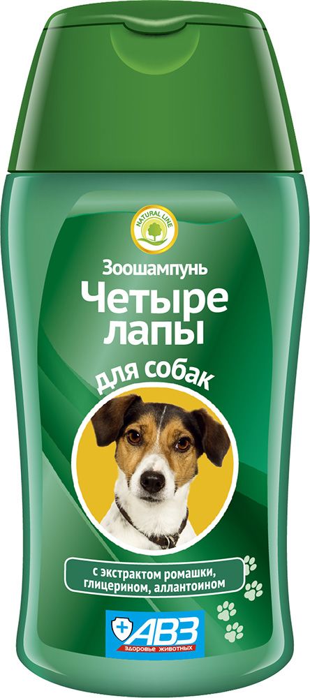 Четыре лапы шампунь для ежедневного мытья лап у собак 180 мл.