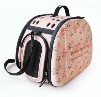 Ibiyaya складная сумка-переноска до 6 кг бледно-розовая в цветочек