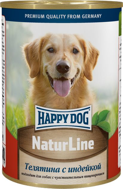 Happy Dog консервы телятина с индейкой 410 гр.