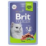 Brit Premium Пауч для взрослых кошек ягненок в желе 85 гр.