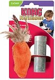 Kong морковь 15 см плюш с тубом кошачьей мяты