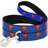 Buckle-Down поводок для собак "Супермен" цвет синий 120см