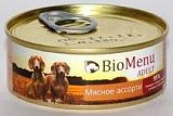 BioMenu adult консервы для собак мясное ассорти 95% мяса 100 гр.