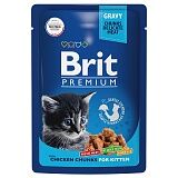 Brit Premium Пауч для котят цыпленок в соусе 85 гр.
