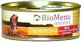 BioMenu sensitive консервы для собак перепелка 95% мяса 100 гр.