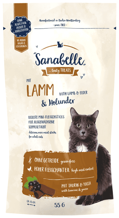 Sanabelle Cat Sticks Snack с ягнёнком и бузиной 55 гр.