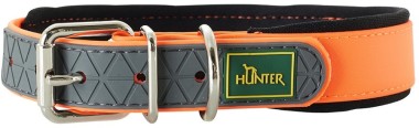 Hunter ошейник Convenience Comfort 45 (32-40 см)/2 см биотановый мягкая горловина  оранжевый неон