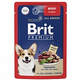 Brit пауч для взрослых собак всех пород с говядиной в соусе 85 гр.