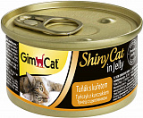 GimCat ShinyCat для кошек тунец с цыпленком 70 гр.