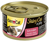 GimCat ShinyCat для кошек курица с крабом 70 гр.