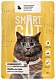 Влажный корм Smart Cat с кусочками курочки в нежном соусе 85 гр.