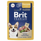 Brit пауч для взрослых стерилизованных собак всех пород с курицей в соусе 85 гр.