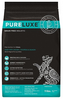 PureLuxe Elite Nutrition for kitten with chicken, chickpeas & salmon