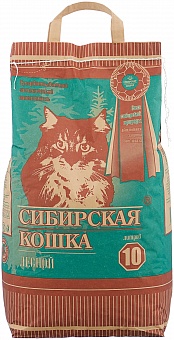 Сибирская Кошка древесный наполнитель "Лесной" 6.5 кг. (10 л.)