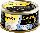 GimCat ShinyCat Filet для кошек тунец с анчоусами 70 гр.