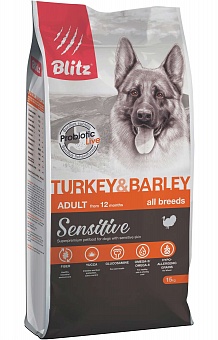 Blitz Adult Turkey & Barley.  �3