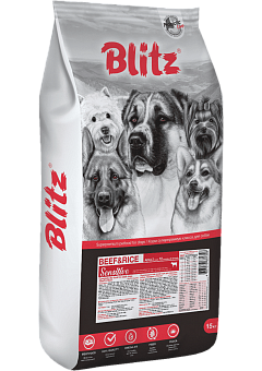 Blitz Sensitive Beef Rice Adult Dog All Breeds