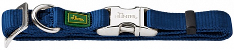 Hunter ошейник  ALU-Strong L (45-65 см) нейлон с металлической застежкой темно-синий