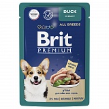 Brit пауч для взрослых собак всех пород с уткой в соусе 85 гр.