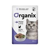 Паучи влажного корма Organix для стерилизованных кошек лосось в желе 85 гр.