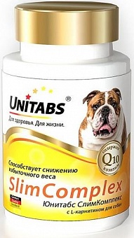 Unitabs SlimComplex с L-картинитом для собак 100 таб.