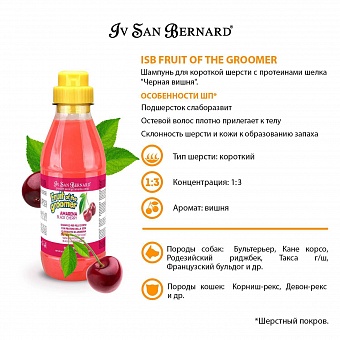Iv San Bernard Fruit of the Groomer Black Cherry Shampoo 500 .  �5