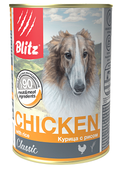 Blitz Classic для собак с курицей и рисом 400 гр.