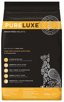 PureLuxe Elite Nutrition for indoor cats with salmon & split peas