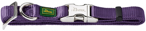 Hunter ошейник ALU-Strong S (30-45 см) нейлон с металлической застежкой фиолетовый