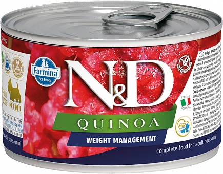 Farmina N&D Dog mini Quinoa Weight Management 140 .