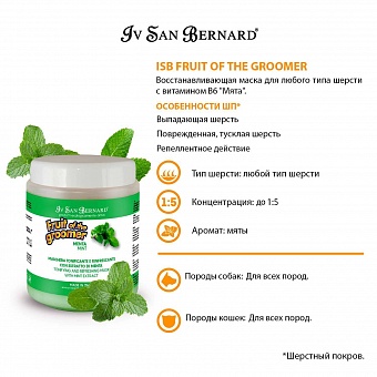 Iv San Bernard Fruit of the Groomer Mint Mask 1 .  �2