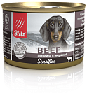 Blitz Sensitive для собак с говядиной и индейкой 200 гр.