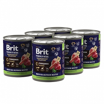 Brit Premium By Nature с говядиной и сердцем 850 гр.. Фото пїЅ3